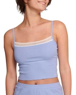 Sloggi Go Ribbed Crop Top - Blue
