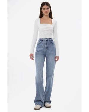 Hiccup Ruched Top - Blue