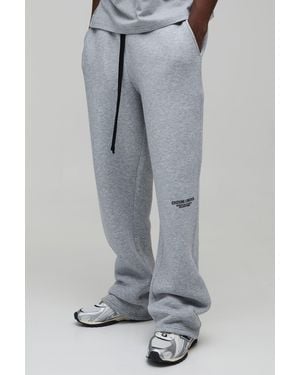 BoohooMAN Tall Baggy Fit Printed Jogger - Grey