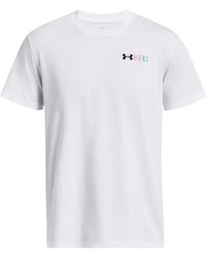 Under Armour Hw Lc Logo Repeat T-Shirt - White