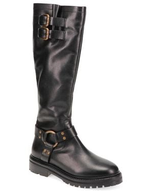 Jones Bootmaker Elstree Casual Leather Long Boots - Black