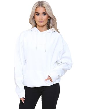 Kruze By Enzo Oversized Hoodie - White