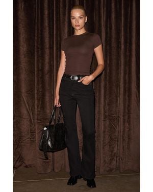 Grimelange Straight Fit Jeans With Front Fastening - Brown