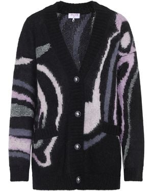 PUCCI Geborduurde Mohair Blend Oversized Cardi - Zwart