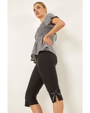 D.u.s.k Bow Bengaline Capri Trouser - Black