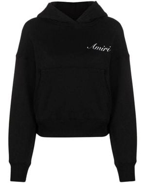 Amiri Ma Script Hoodie Cotton - Black