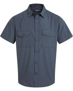 Craghoppers Kiwi Ii Short-Sleeved Shirt (Ombre) - Blue