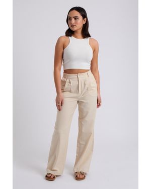 Urban Bliss Linen Blend Wide Leg Trouser - White