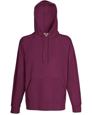 Fruit Of The Loom Lightweight Hooded Sweatshirt Hoodie (240 Gsm) - Purple