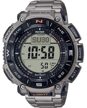 G-Shock Protrek Watch Prg-340T-7Er Titanium - Grey