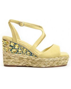 Montevita Hoge Hak Sandaal Wesparto15 Groen - Metallic