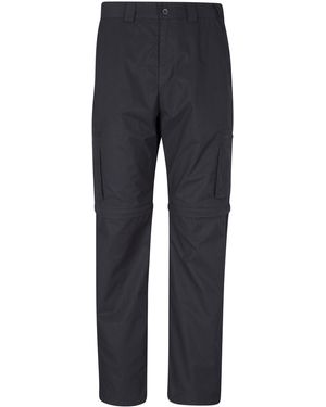Mountain Warehouse 'Trek Ii' Convertible Trousers With Multiple Pockets Quick Dry Trousers - Blue