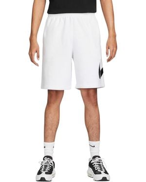 Nike Shorts Terry Summer Sportswear Club Standard Fit Comfort Half Trousers - White