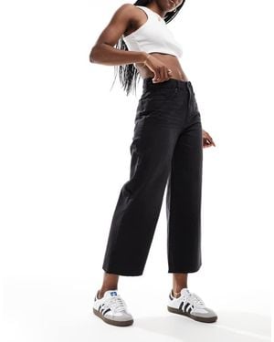 ASOS Cropped Wide Leg Jean - Blue
