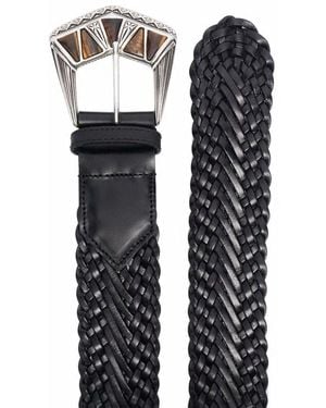 Etro Embossed Buckle Belt - Black