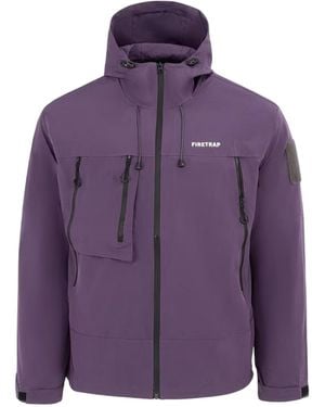 Firetrap Windproof Hooded Windbreaker - Purple