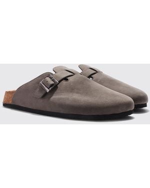 BoohooMAN Faux Suede Mule - Multicolour