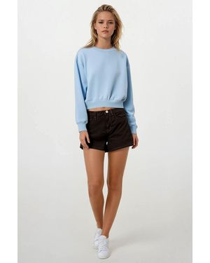 Secret Label Short Denim Shorts - Blue