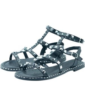 Where's That From Natalia Pu Gladiator Sandalen Met Studs (zwart) - Blauw