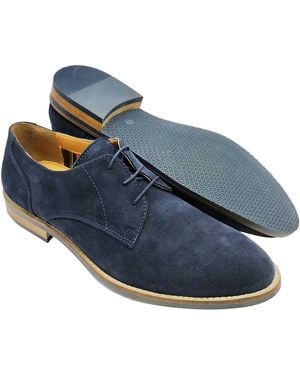 LB Comfort Dennis Leather Shoes - Blue