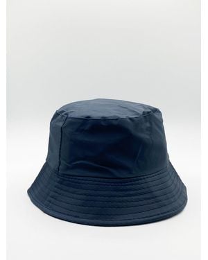 SVNX Cotton Fleece-Lined Bucket Hat - Blue