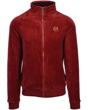 Sergio Tacchini Court Velour Track Top Sun Dried Tomato - Red