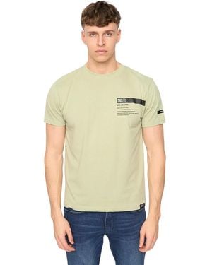 Duck and Cover Tatick Brushed Cotton T-Shirt (Light) - Green