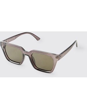 BoohooMAN Chunky Tinted Sunglasses - White
