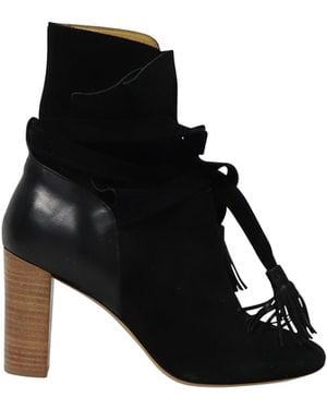 Ba&sh Blokhak Enkellaarsjes - Zwart