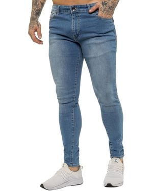 Enzo Skinny Super Stretch Denim Jeans - Blue