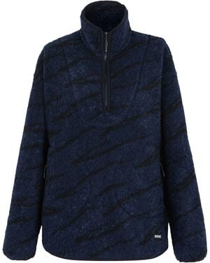 Regatta Ladies Frankie Abstract Borg Half Zip Fleece Jacket - Blue