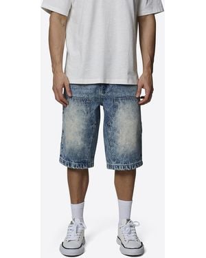 Good For Nothing Baggy Washed Denim Carpenter Shorts - Blue