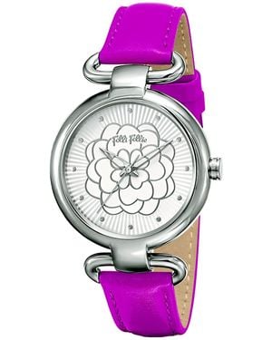 Folli Follie Ladies Watch Quartz Stainless Steel - Purple