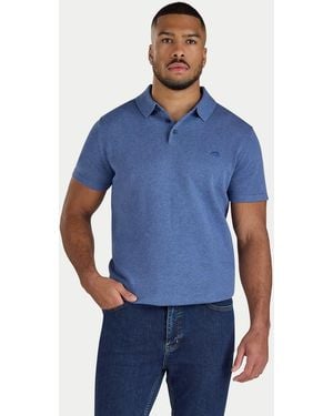 Raging Bull Short Sleeve Knitted Polo - Blue