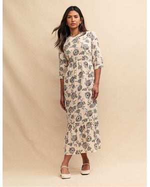 Nobody's Child Nobodys Rachel Crew Neck Midi Dress - Natural