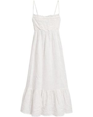MixRay Textured Maxi Dress - White