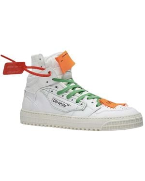Off-White c/o Virgil Abloh Off Court 3.0 High Top Leather Trainers - Blue