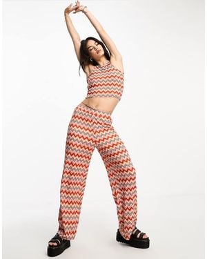 ONLY Boho Straight Leg Trouser Co-Ord - White