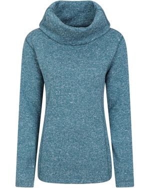 Mountain Warehouse Ladies Cowl Neck Fleece Top - Blue