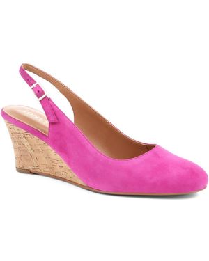 Jones Bootmaker Zahra Leather Wedges - Pink