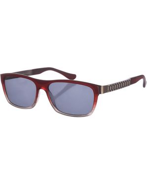 Zen Square-Shaped Acetate And Metal Sunglasses Z406 - Blue