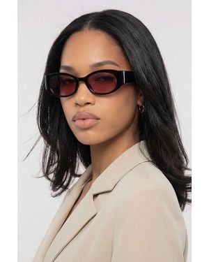 Boohoo Plum Chunky Framed Rounded Sunglasses - Purple