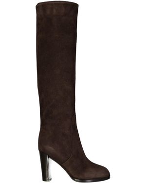 Sergio Rossi Leather Boots - Brown
