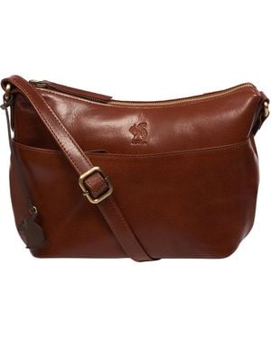 Conkca Merrill' Conker Leather Cross Body Bag Material_Real_Leather - Brown