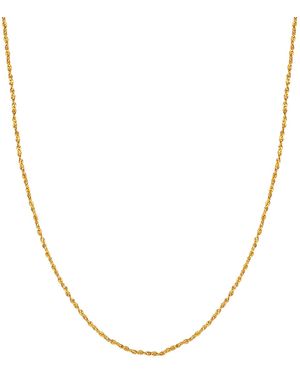 The Jewellery Stockroom Plated Twisted Serpentine Necklace Chain - Metallic