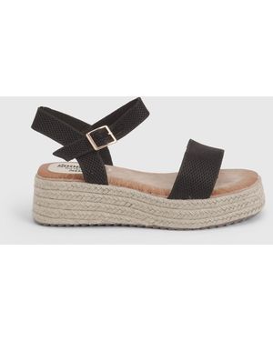 Good for the Sole Elodie Textile Medium Wedge Sandals - Black