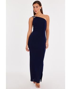 Quiz One Shoulder Maxi Dress - Blue