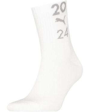 PUMA Adults Glow 99 Crew Sock - White