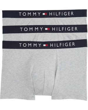 Tommy Hilfiger Underwear 3 Pack Trunks Cotton Stretch Soft Everyday - Grey