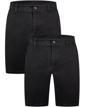 Jack Wills Chino Shorts 2Pack Slim Fit Casual Stretch Summer Trousers Cotton - Black